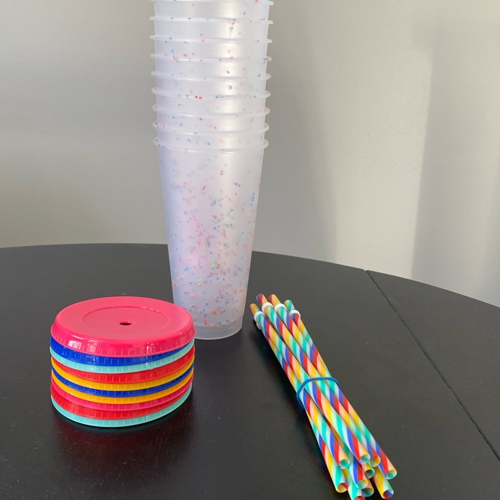 24 oz. Confetti Cold Cups- set of 10